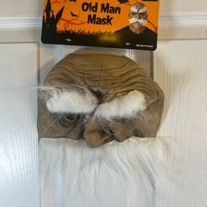 Old Man Mask with White Beard